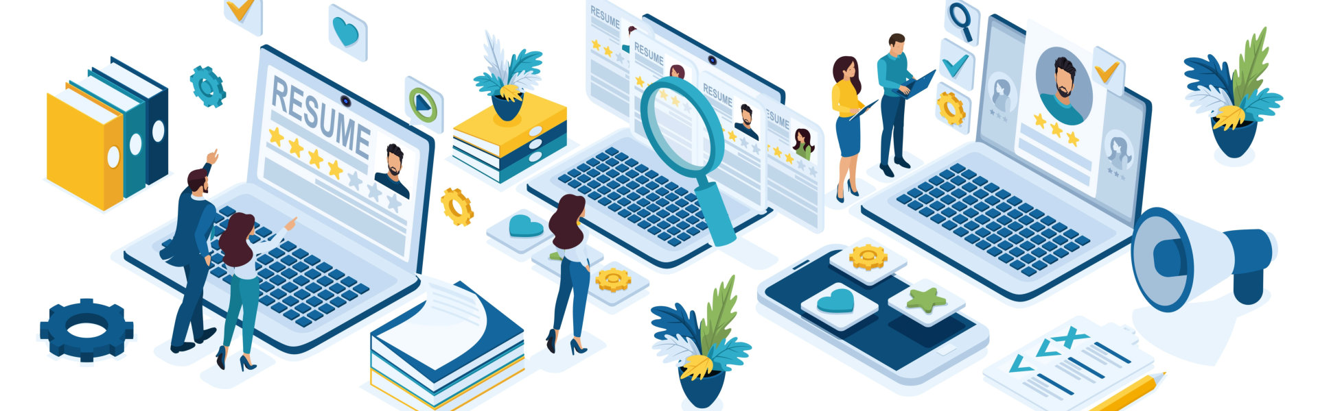 Isometric recruitment of business people