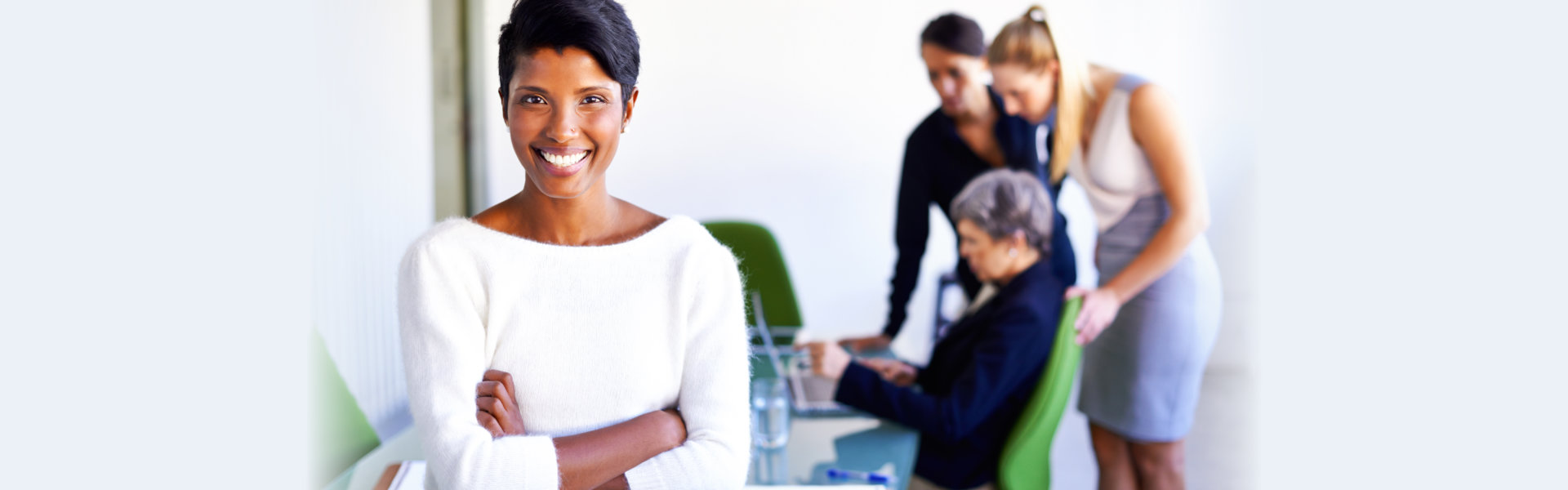Happy, confidence and portrait of a businesswoman